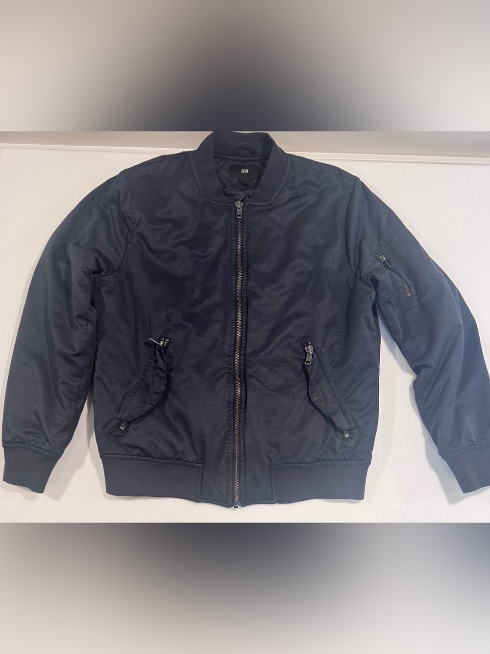 H&M Kids Navy Black Bomber Jacket